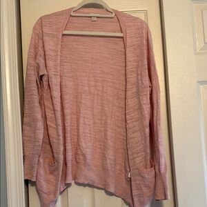 Pink Open-Front Women's Sweater